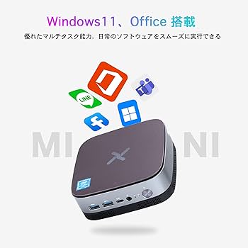 Amazon.co.jp: ミニPC Windows11 Home VETESA インテル N5095 小型PC