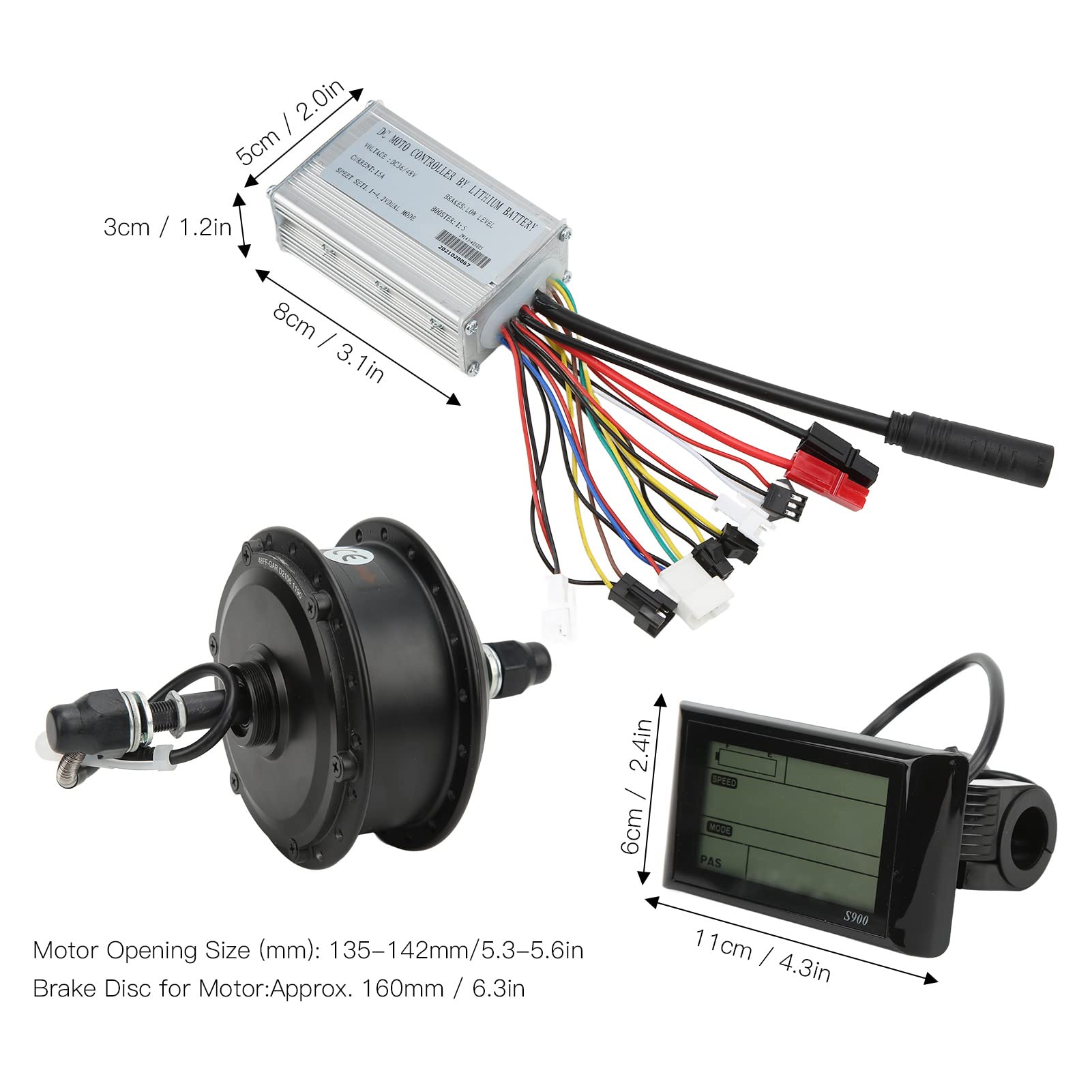 Amazon.co.jp: 電動 自転車ハブ モーターキット 48V 250W15A