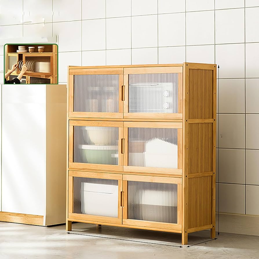 Amazon｜JSLJDM 食器棚 キャビネット キッチン ア サイドボード