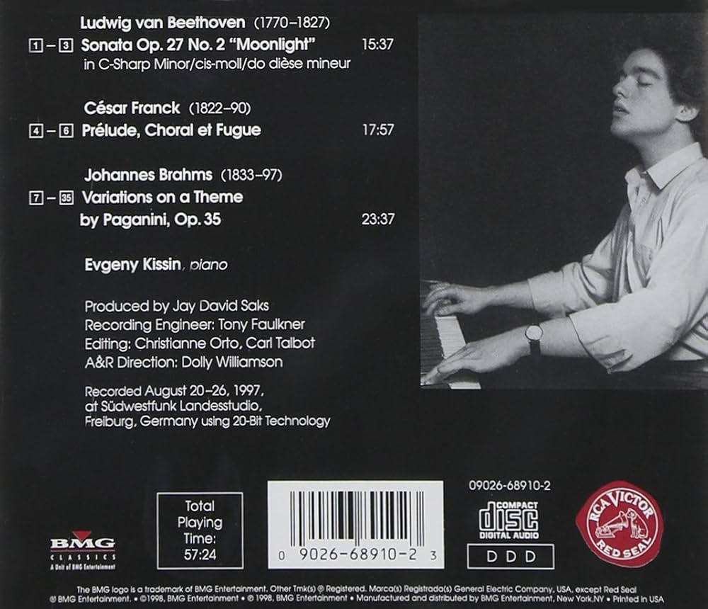 Ludwig van Beethoven, Cesar Franck, Johannes Brahms, Evgeny Kissin
