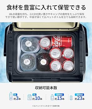 Amazon.co.jp: EENOUR 車載冷蔵庫 D18 18L -20℃～10℃ バッテリー1個