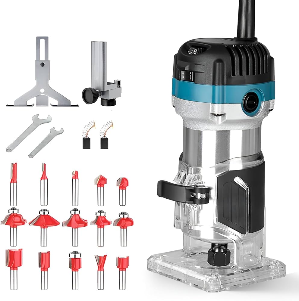 Amazon | [mocoly]電動トリマー 木工用 電気トリミング機 800W