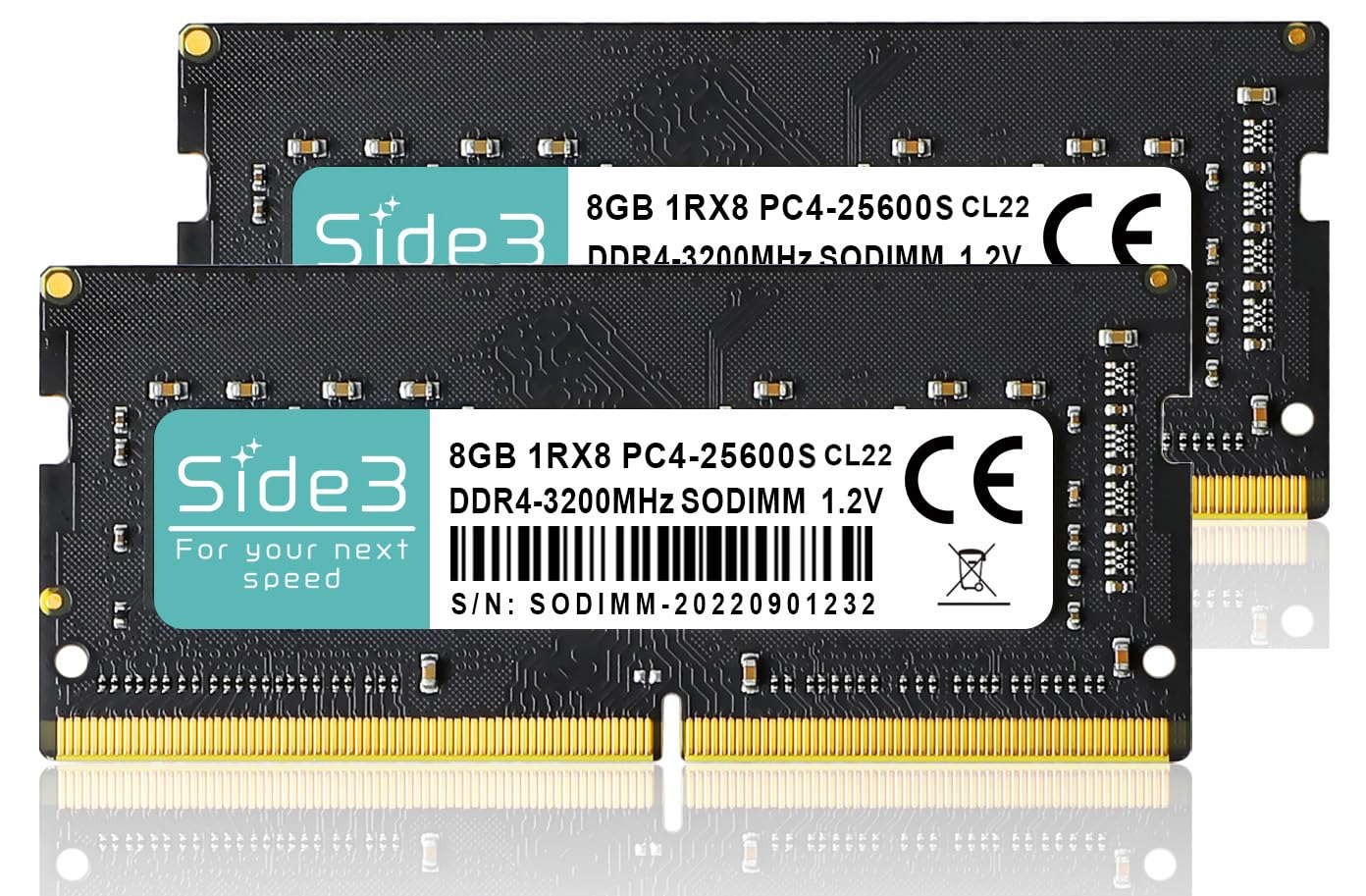 Amazon.co.jp: Side3 DELL 増設 ノートPC用メモリ DDR4-3200MHz