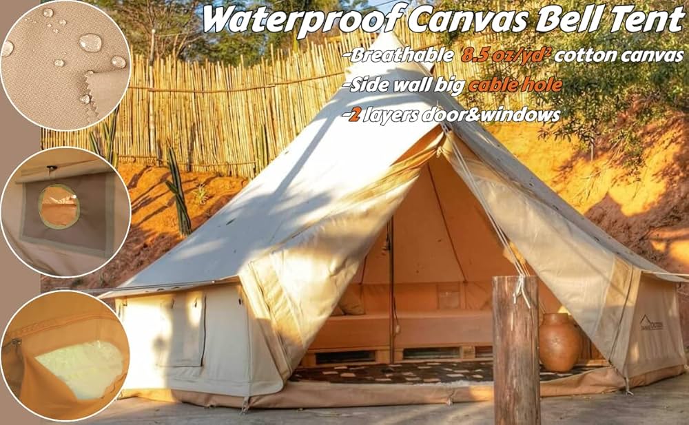 Amazon.co.jp: D&R フォーシーズン防水通気コットンベルテント ワン