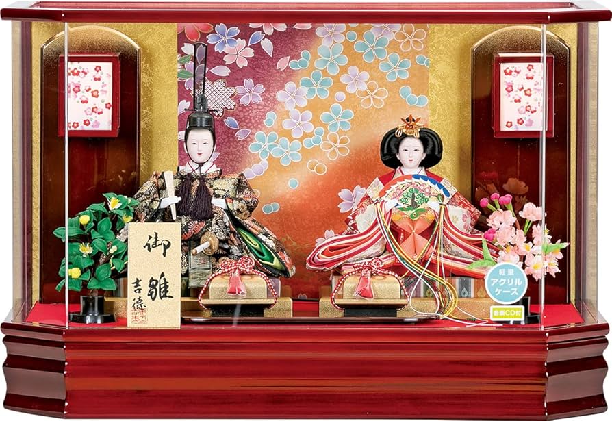 Amazon | 雛人形 吉徳 小三五親王 アクリルケ−ス飾り 親王 ケース飾り