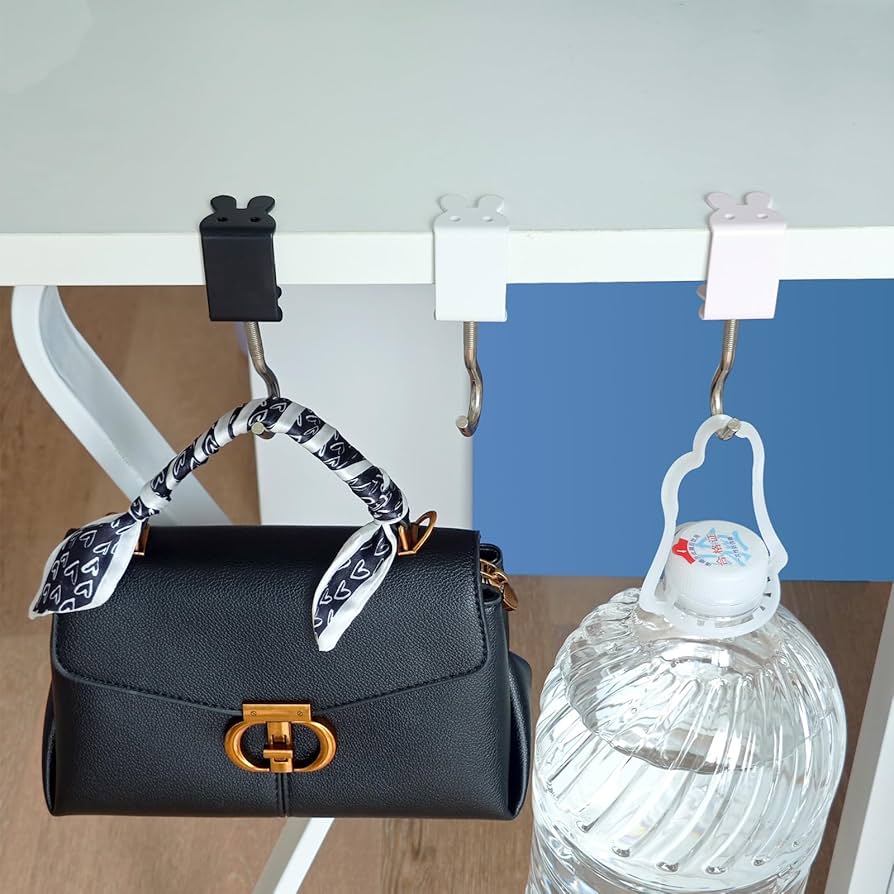 Amazon｜【クランプ式で穴あけ不要】デスク下 収納 3個テーブルフック