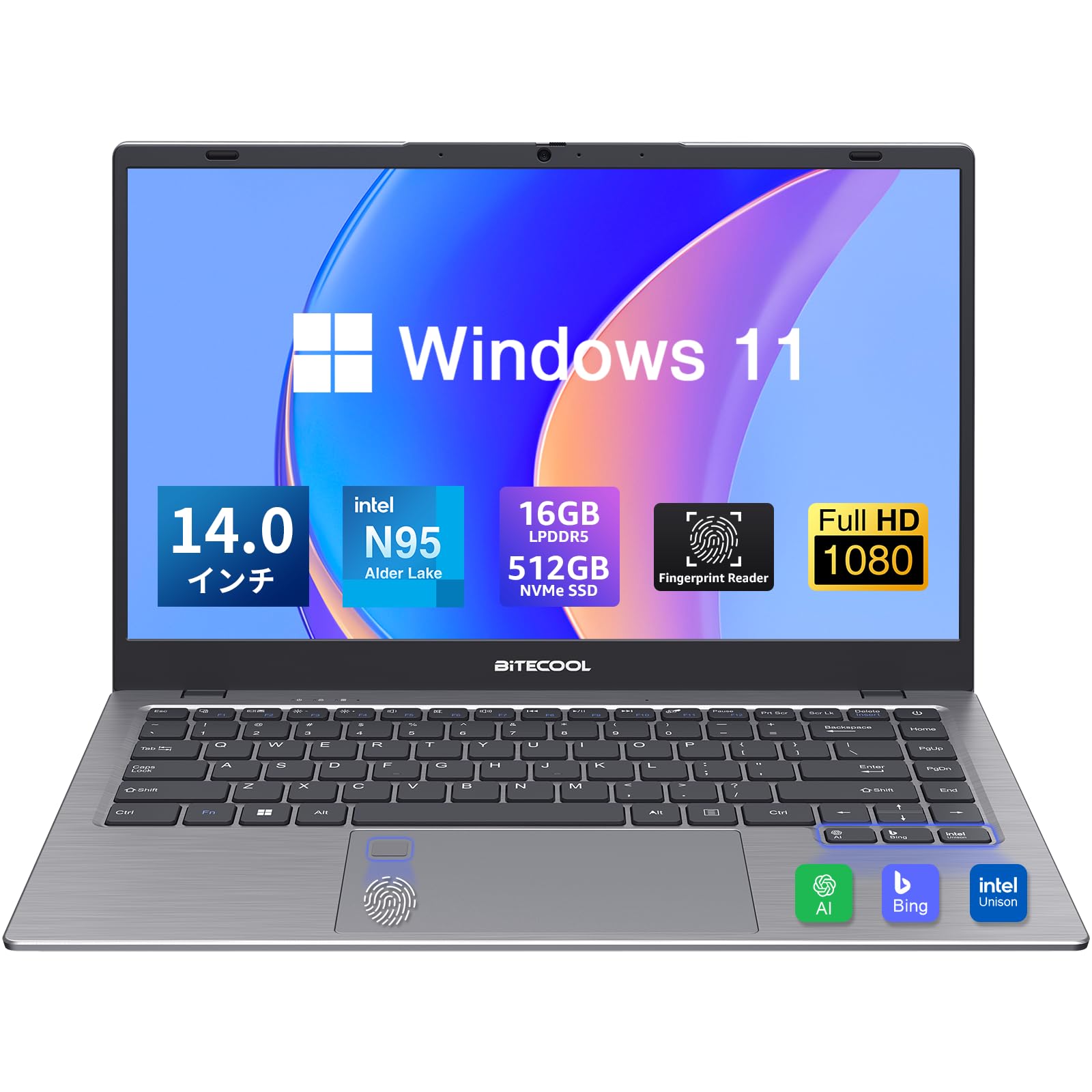 Amazon.co.jp: ノートパソコン 第12世代Intel N95 BiTECOOL 14インチ