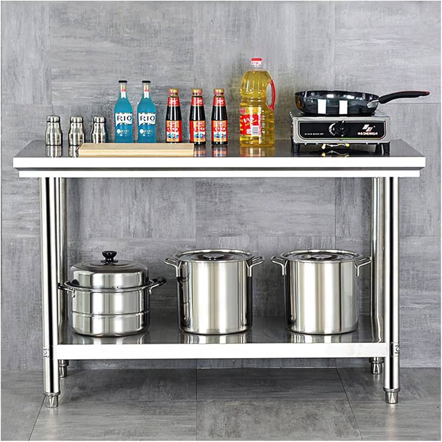 Amazon.co.jp: ステンレス作業台 業務用 調理台 2段 ステンレス