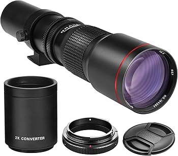 Amazon.co.jp: ハイパワー 500mm/1000mm f/8 手動望遠レンズ Sony