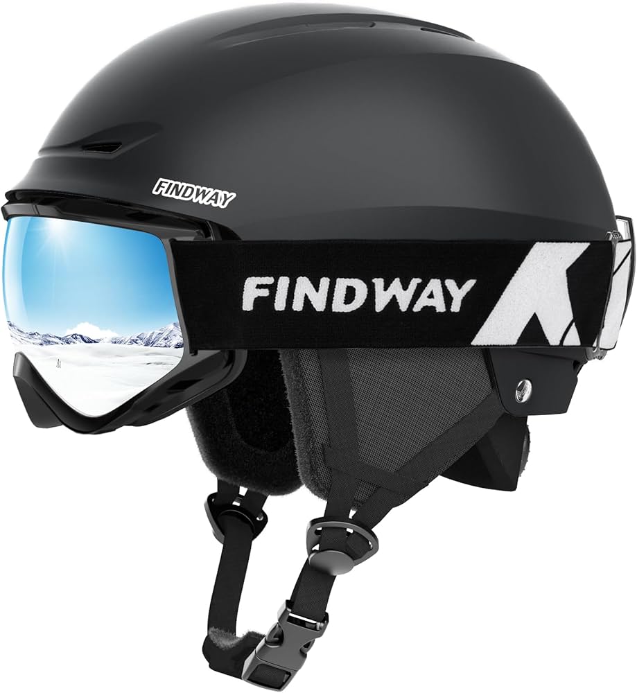 Amazon | 【スキーヘルメットとゴーグルのセット】Findwayスキー