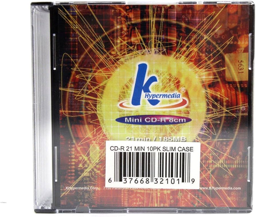 Amazon.com: (10-Pack) K Hypermedia Compact Mini CD-R 21min / 185MB