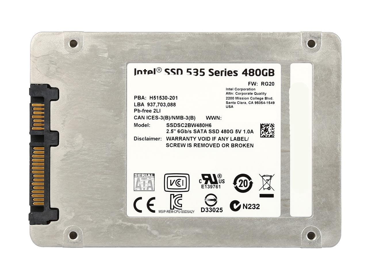 Amazon | インテル SSD 535 Series 480GB MLC 2.5インチ SATA 6Gb/s