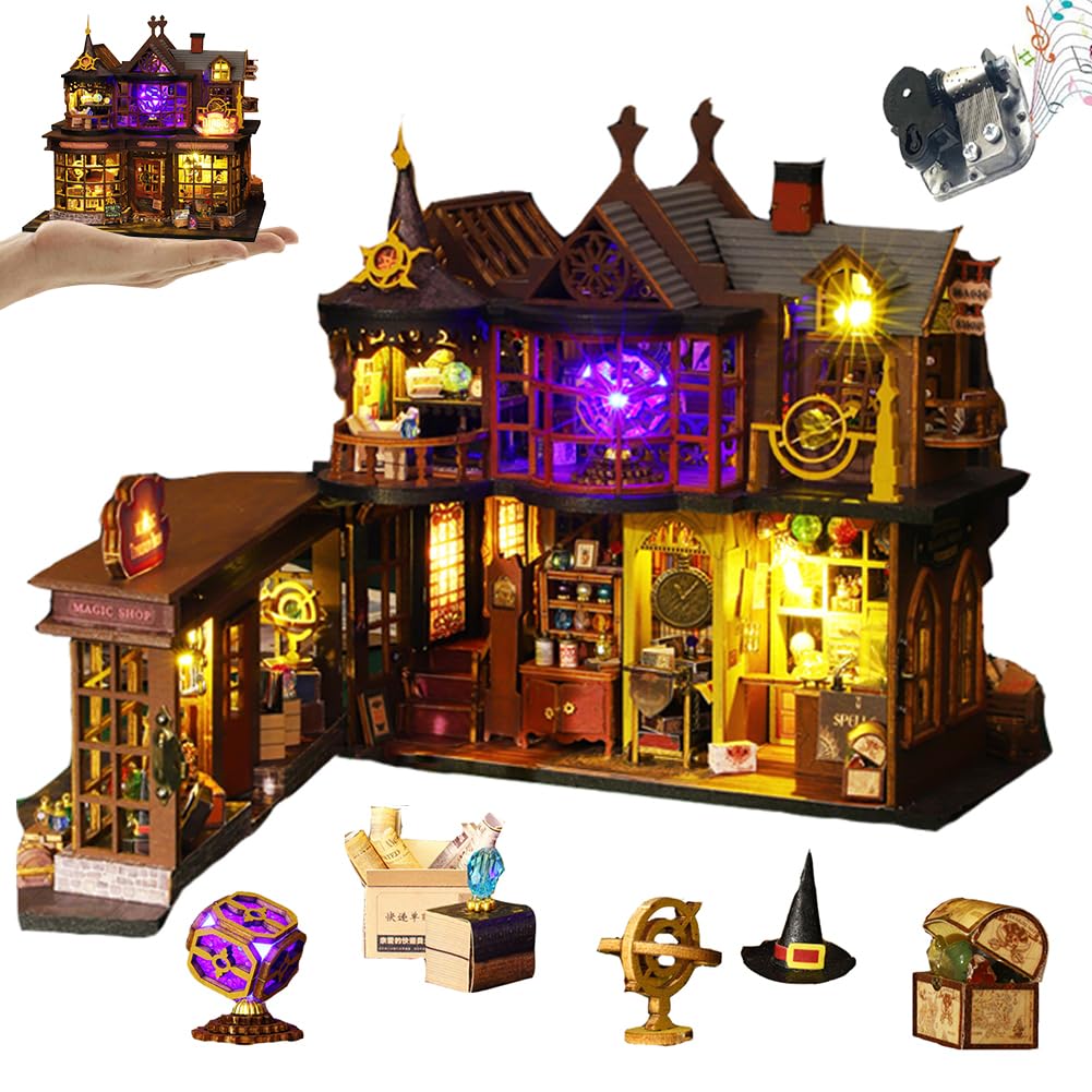 Amazon | Cjeuxnr DIY ドールハウスキット 3D 木製 手作り 城 マジック
