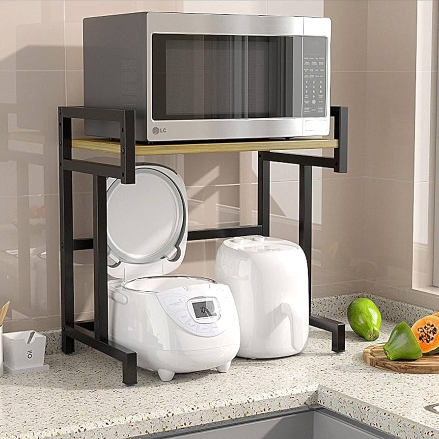 Amazon｜トースターラックレンジ上ラック 電子レンジラック炊飯器