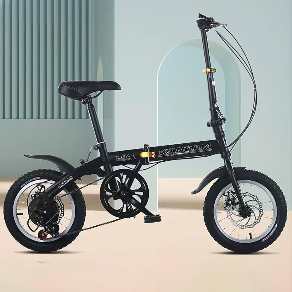 Amazon.co.jp: 折りたたみ自転車 14/16インチ 高炭素鋼フレーム 耐荷重