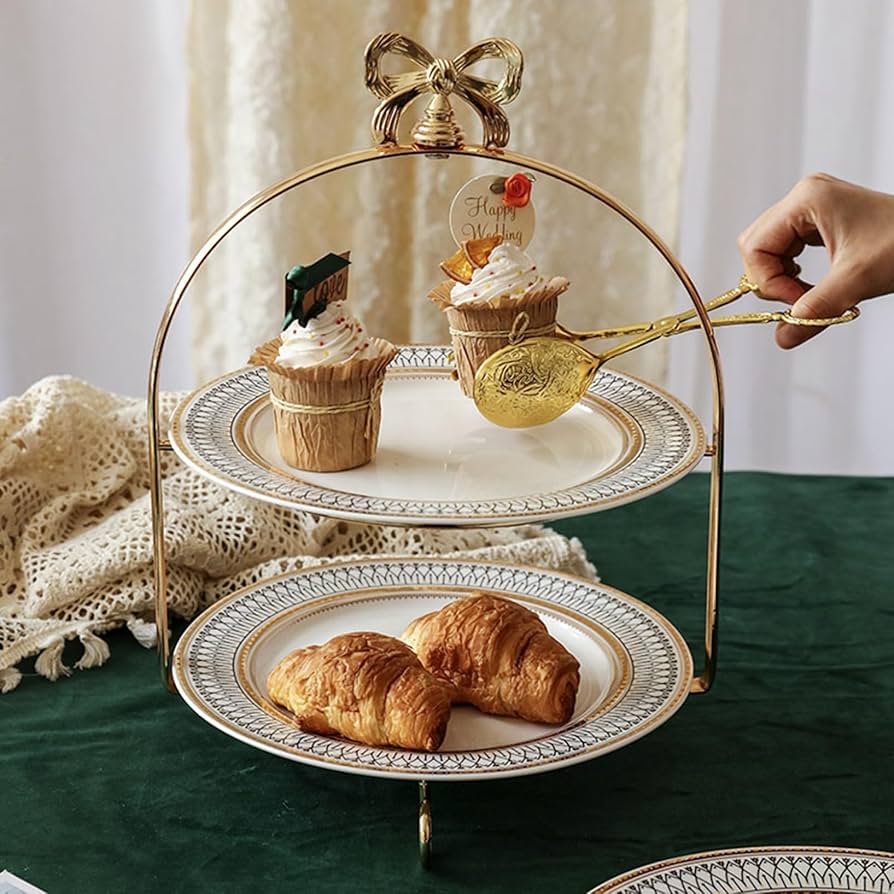Amazon｜ケーキスタンド セラミック アフタヌーンティースタンド 2段3
