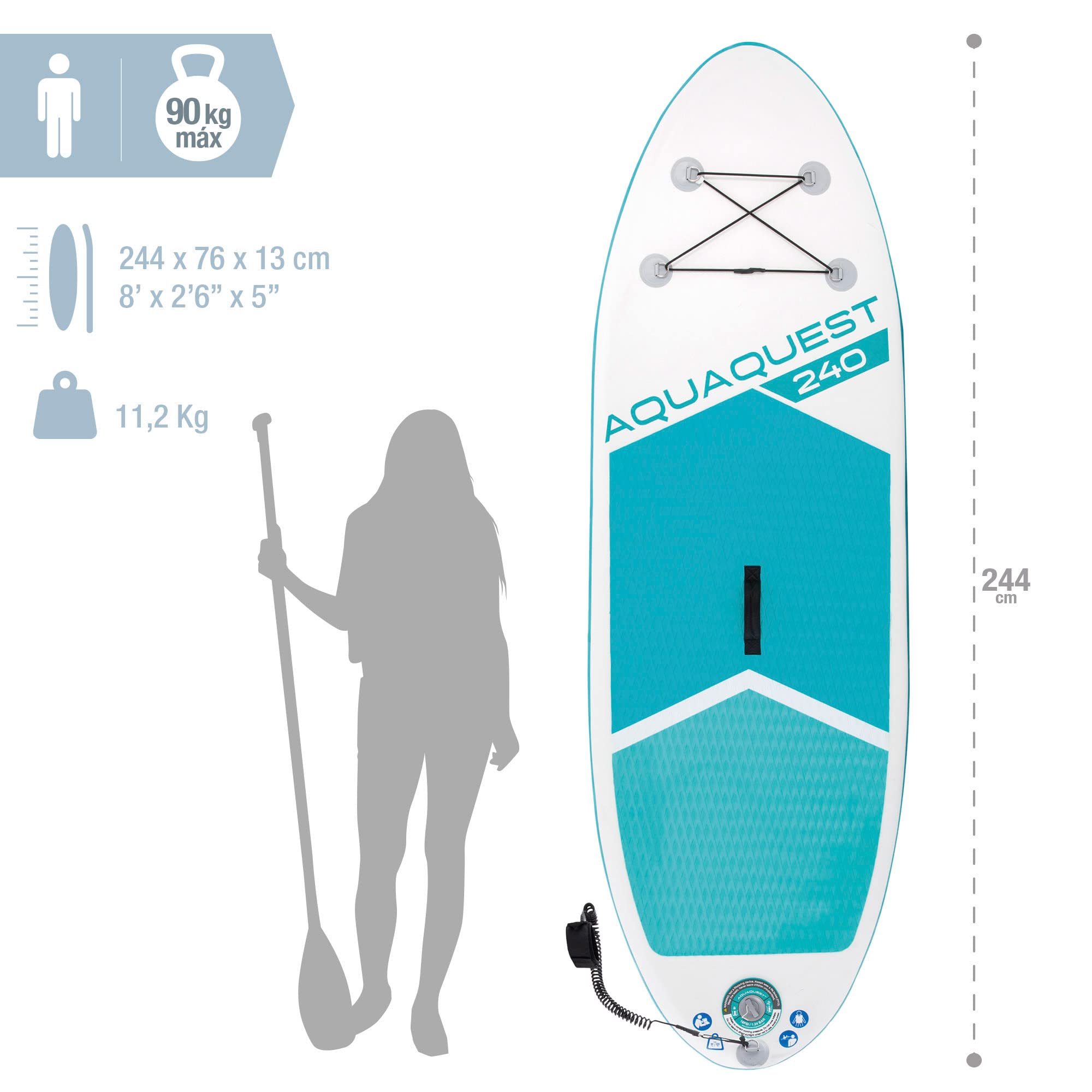 Intex Aqua Quest 240 Youth Sup, 244 cm x 76 cm x 13 cm (68241NP