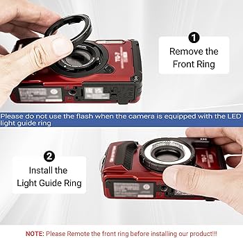 Amazon | JJC LEDライトガイドリング オリンパス TG-7 TG-6 TG-5 TG-4