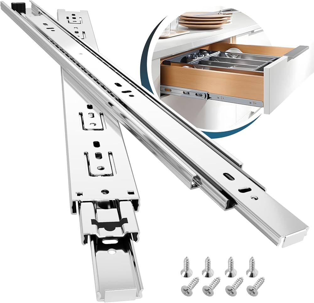 Amazon.co.jp: SHUHANG 引き出しスライドレール 450mm 3段引 かんぜん