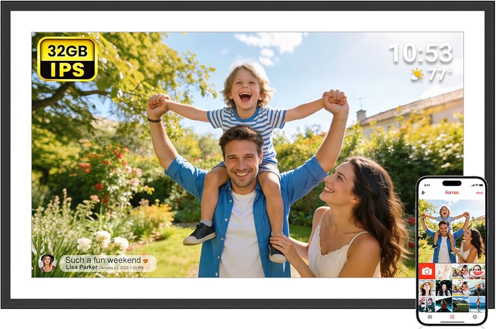 Amazon | FRAMEO 15.6インチ 32GB 大型デジタルフォトフレーム