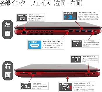 Amazon.co.jp: 中古パソコン 富士通 LIFEBOOK AH53/A3 FMVA53A3RG