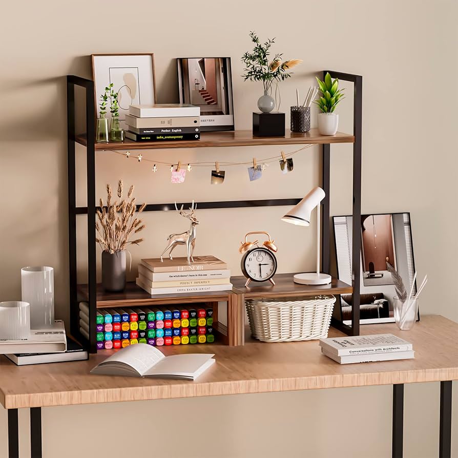 Amazon.co.jp: DOSBYEE 机上ラック デスクラック 卓上ラック 机上棚 最