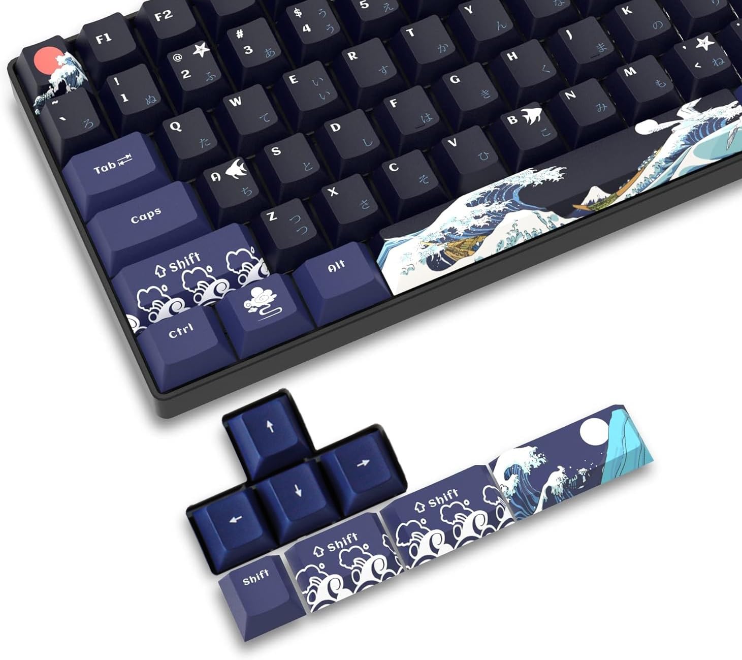 Amazon.co.jp: 129 Cherry キーキャップ 日本語 DYE-Sub カスタムキー