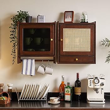 Amazon.co.jp: ウォールキャビネット 無垢材ウォールキャビネット