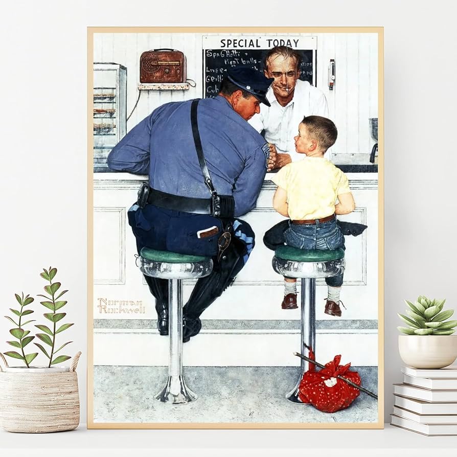Amazon.co.jp: ノーマン・ロックウェル ポスター キャンバス ウォール