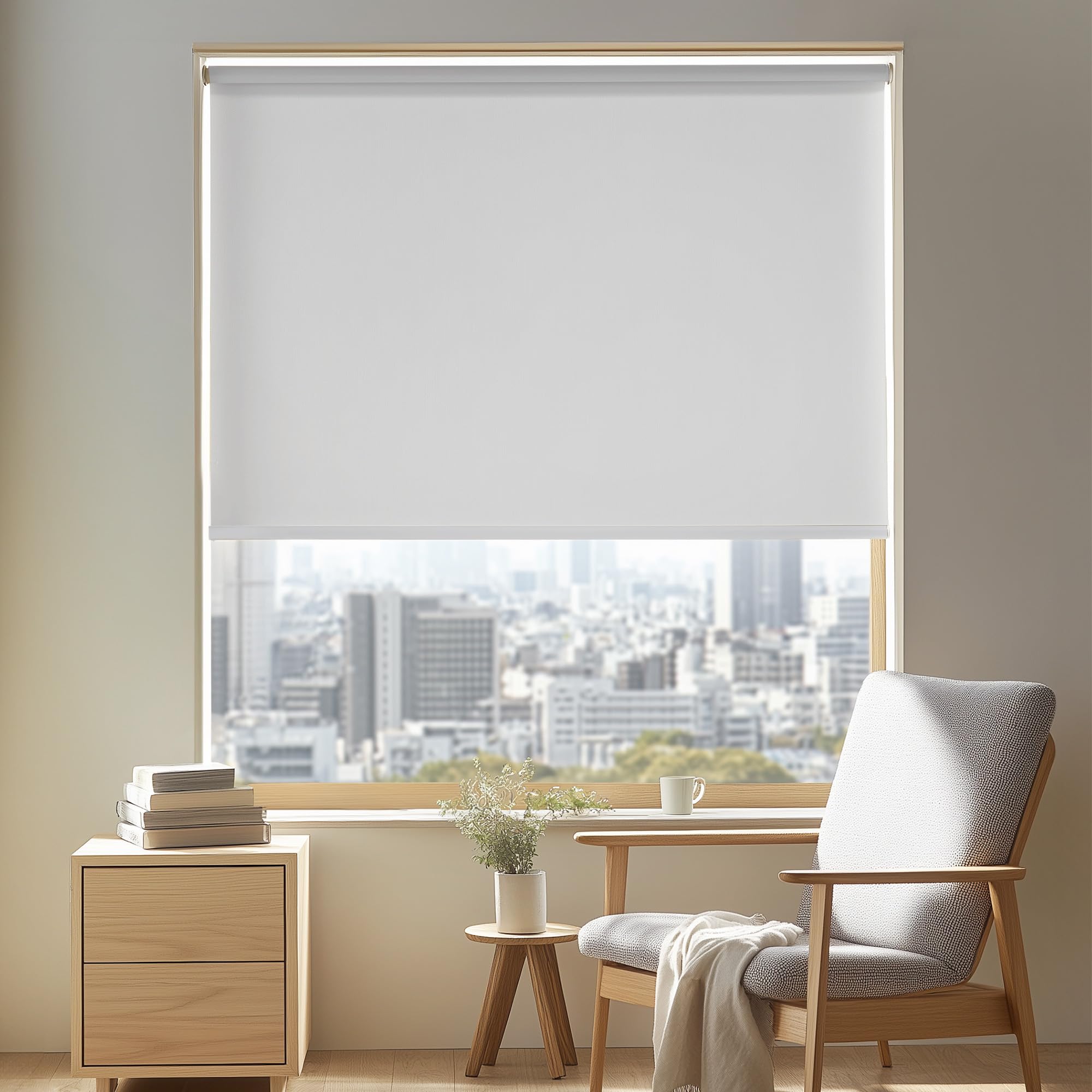 Amazon｜Deconovo 1級遮光 ロールスクリーン 幅60cm 丈180cm ホワイト