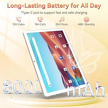 Amazon.com : Tablet 10.1 Inch Android 14, Octa-Core 5G WiFi, 128GB