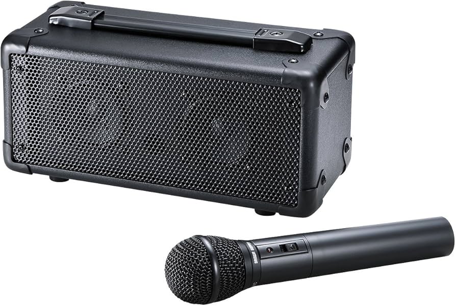 Amazon.co.jp: サンワサプライ ワイヤレスマイク付き拡声器スピーカー