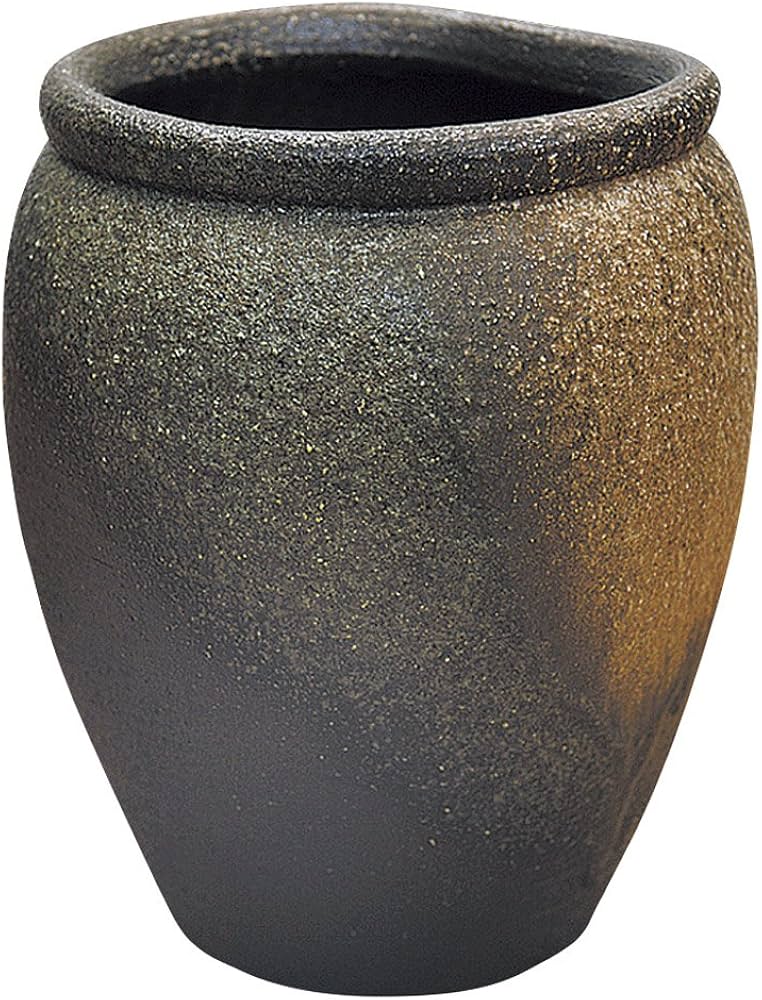 Amazon｜灰窯変壷型変形傘立（信楽焼） [34 x 33 x 44cm 9100g] 【傘