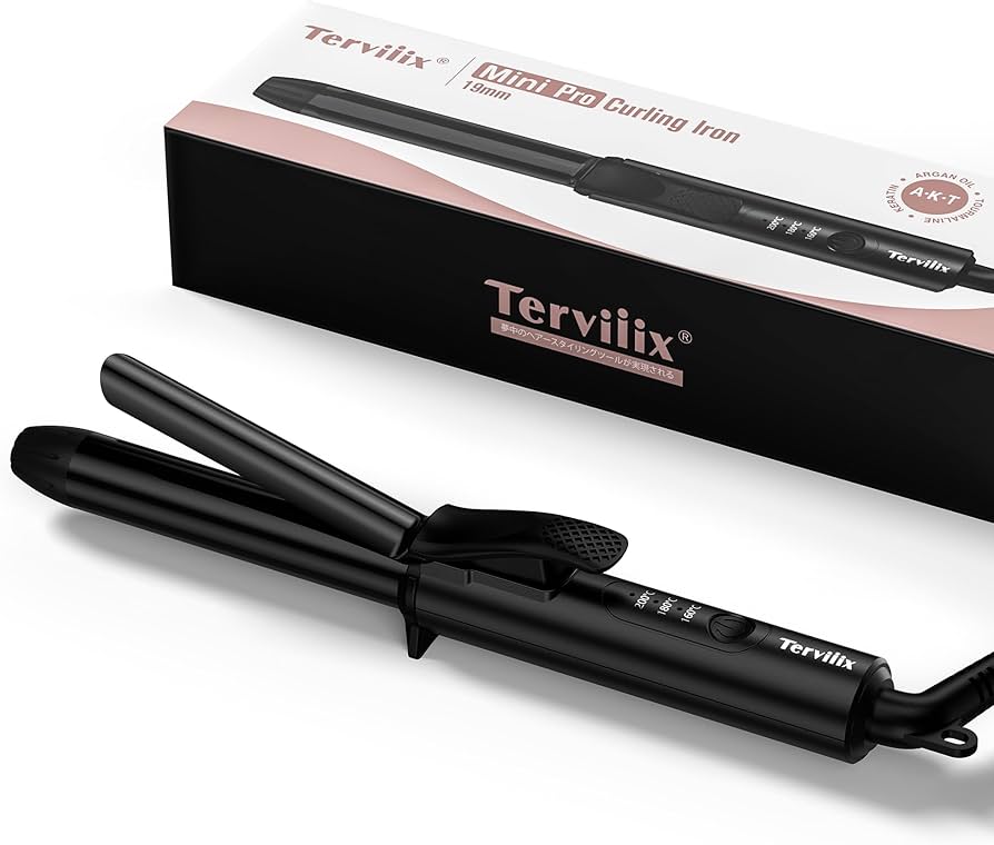 Amazon | Terviiix ヘアアイロン ミニ 19mm 持ち運びカールアイロン