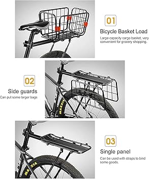 Amazon | 自転車荷台 自転車ラック リアキャリア 荷物ラック 自転車