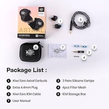 Amazon.com: Linsoul Kiwi Ears Astral 1DD+6BA Hybrid in Ear Monitor