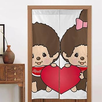 Amazon｜モンチッチ 暖簾 ドアカーテン 防寒カーテン 間仕切りカーテン