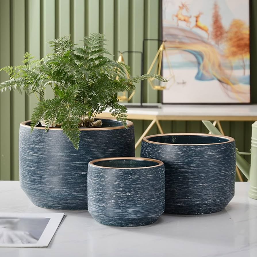 Amazon.co.jp: 大きい 植木鉢 陶器プランター おしゃれ セラミック