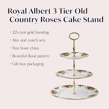 Amazon｜オールドカントリーローズ 3段ケーキスタンド ヴィンテージ