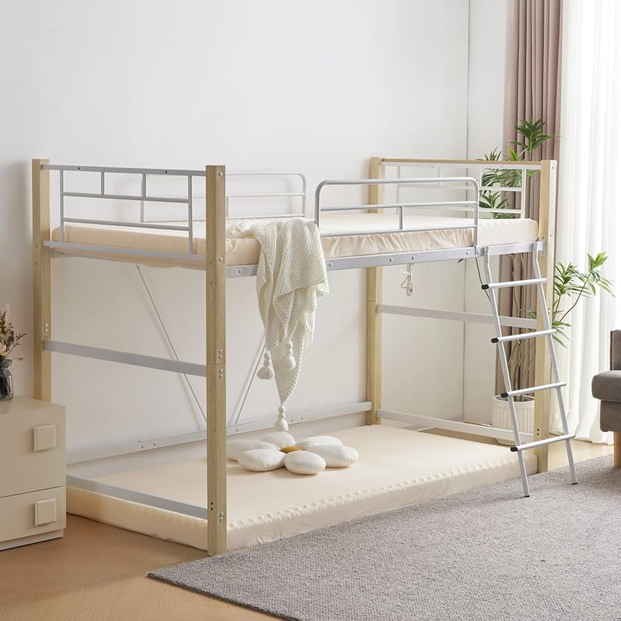 Amazon.co.jp: 【高さ130cm】 ロフトベッド パイプベッド シングル 耐