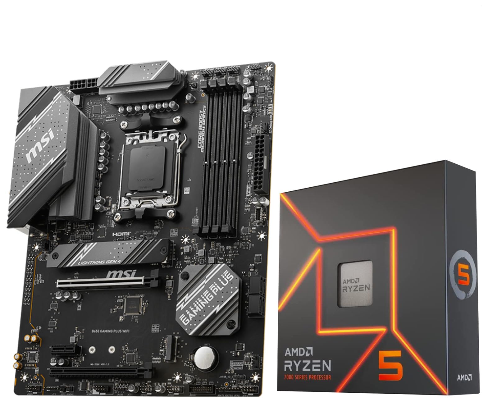 Amazon.com: INLAND AMD Ryzen 5 7600X CPU Processor with MSI B650