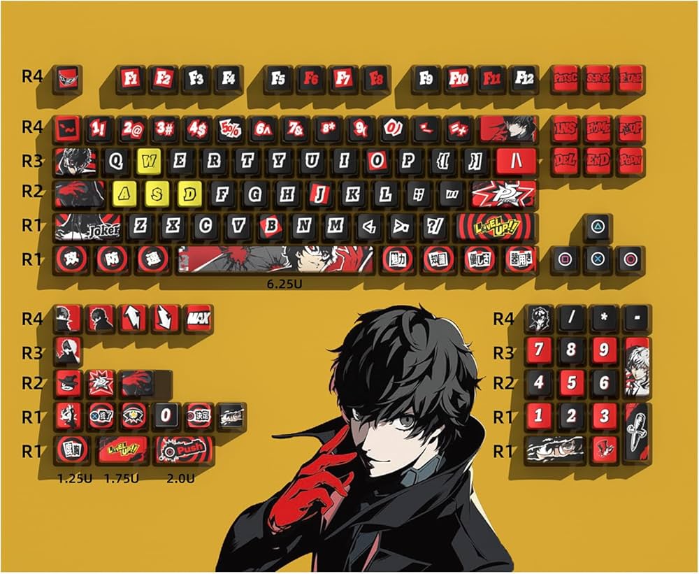 Amazon | ペルソナ5 雨宮蓮 芳澤かすみ キーキャップ グッズ PBT染め