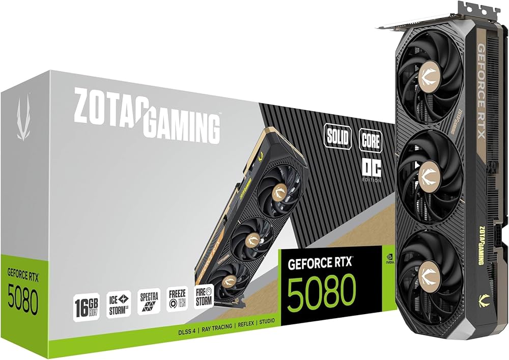 Amazon | ZOTAC GAMING GeForce RTX 5080 SOLID CORE OC 16GB GDDR7