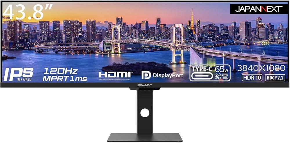 Amazon.co.jp: JAPANNEXT 43.8インチ モニター DFHD 3840x1080解像度