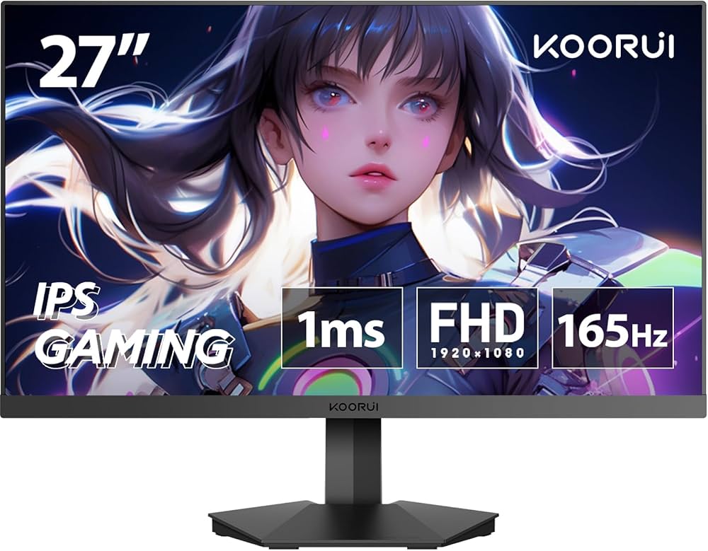 Amazon.co.jp: KOORUI ゲーミングモニター 27インチ モニター IPS FHD