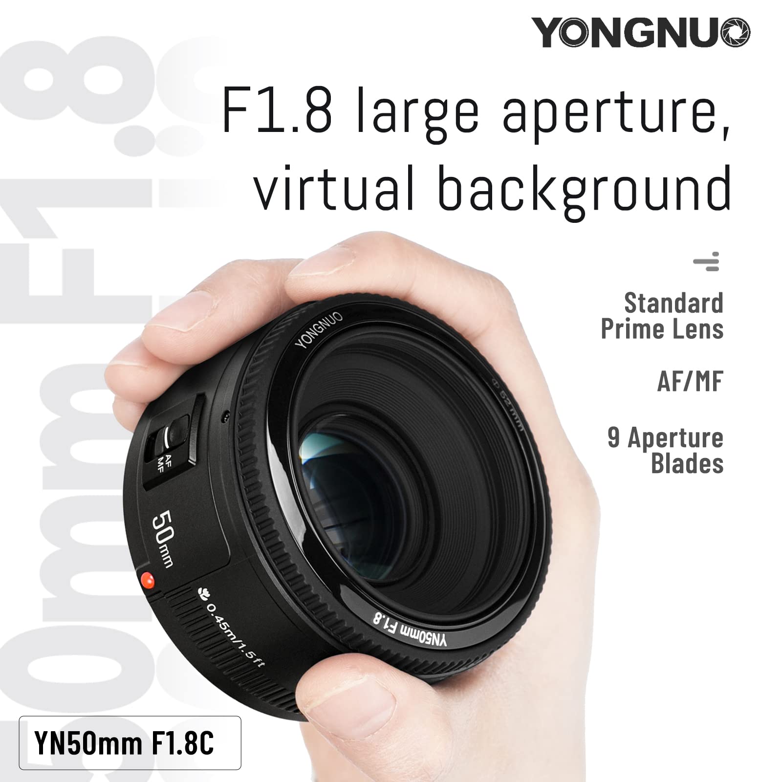 Amazon.com : YONGNUO YN50mm F1.8 Lens Large Aperture Auto Focus