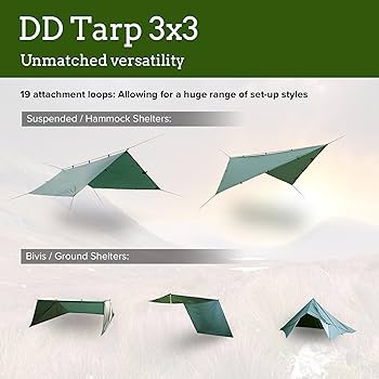 Amazon.com: DD Hammocks - DD Tarp 3x3 - Coyote Brown (10ft x 10ft
