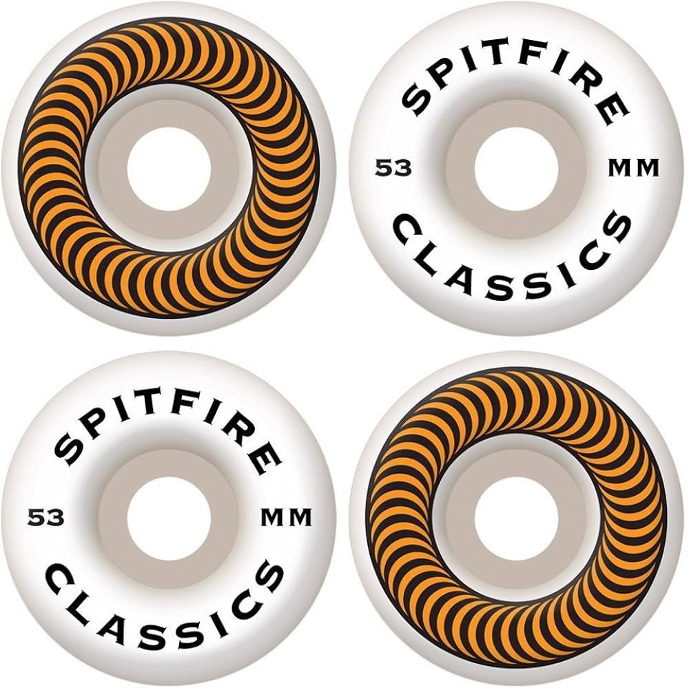 Amazon.com : Spitfire Skateboard Wheels 53mm Classics White