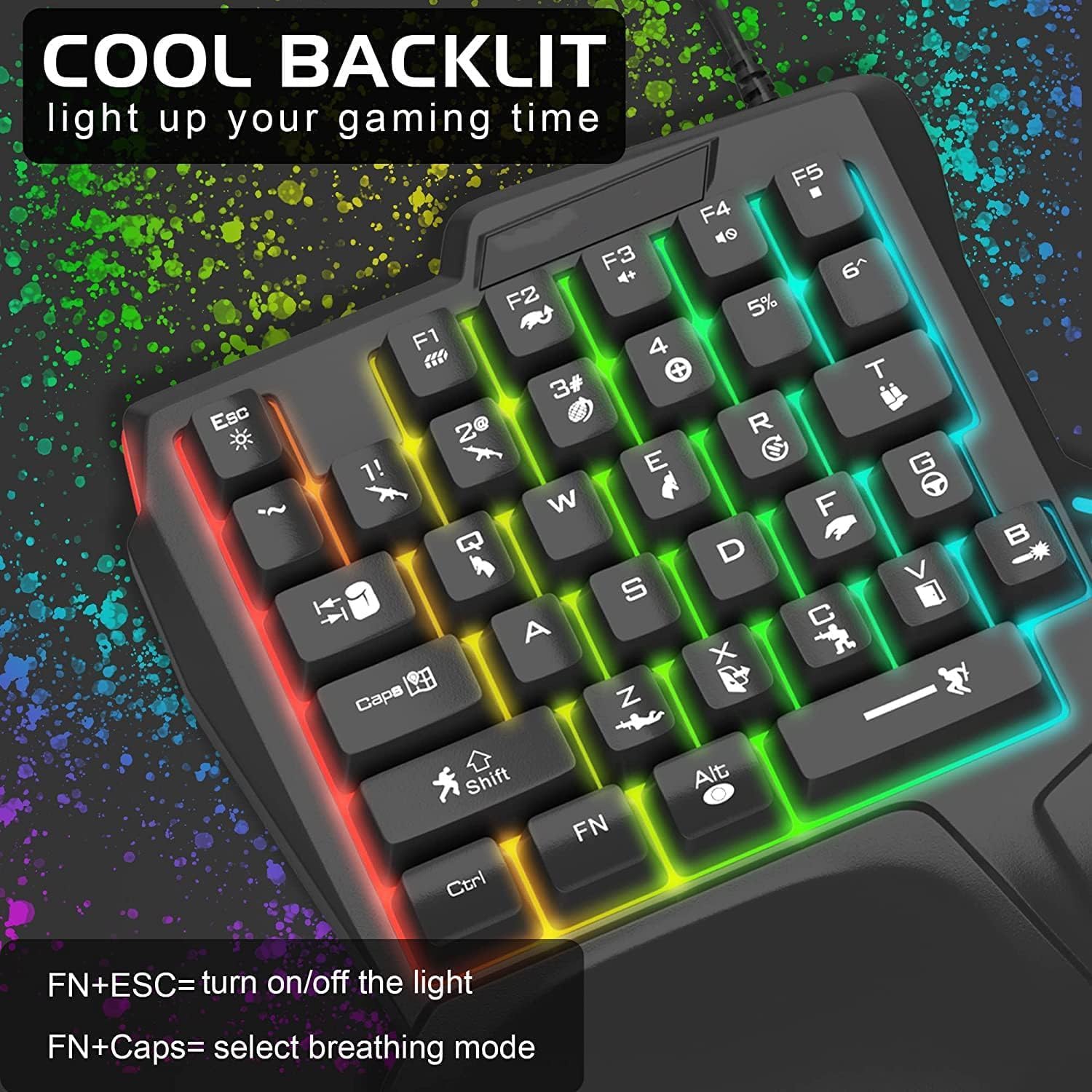 Amazon.co.jp: 片手キーボード マウス コンバーター セットこんばーた