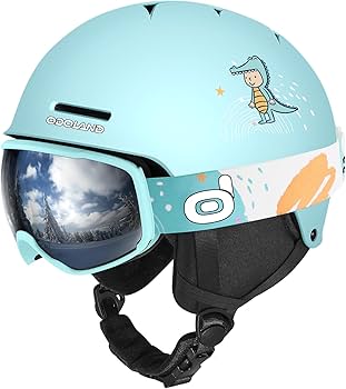 Amazon | Odoland 子供用スキーヘルメット ゴーグル付き スノーボード
